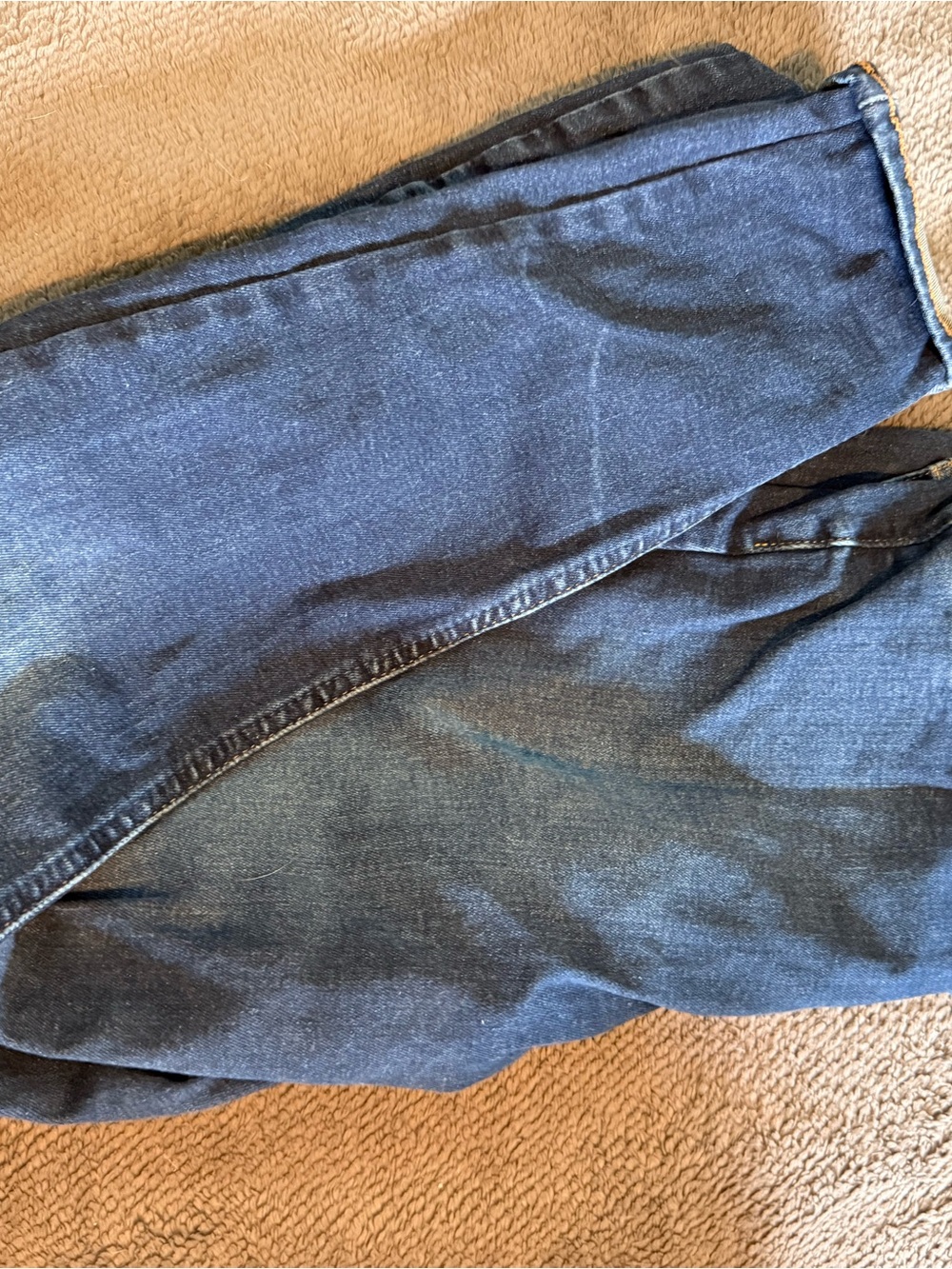 Classic Men's Dark Blue Denim Jeans